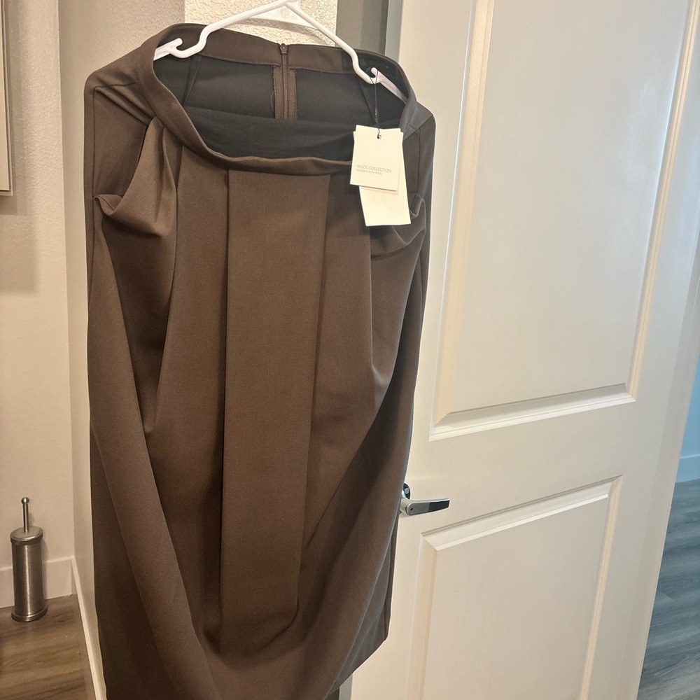 Zara Chic Brown Pencil Skirt